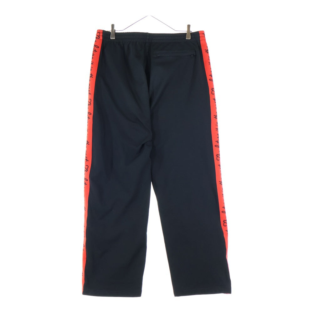HUMAN MADE(ヒューマンメイド) サイドロゴデザイン トラックパンツ ストレートパンツ ブラック/レッド