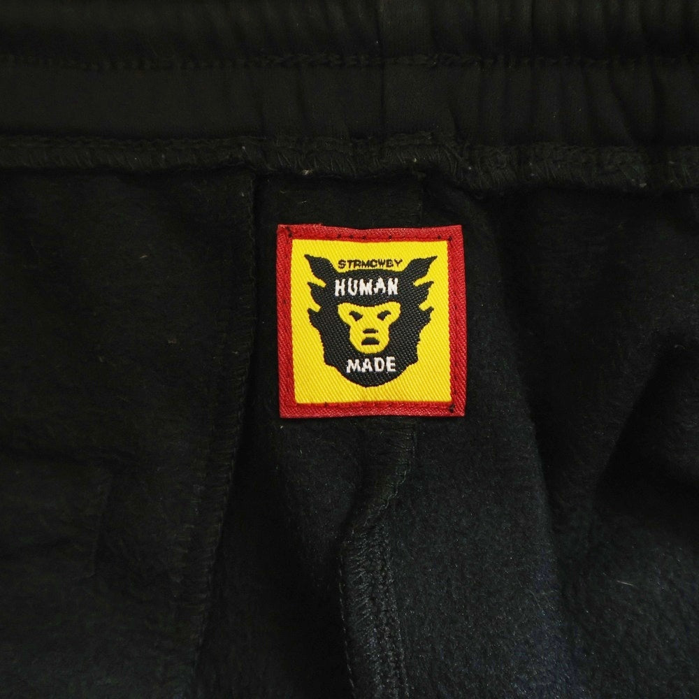 HUMAN MADE(ヒューマンメイド) サイドロゴデザイン トラックパンツ ストレートパンツ ブラック/レッド