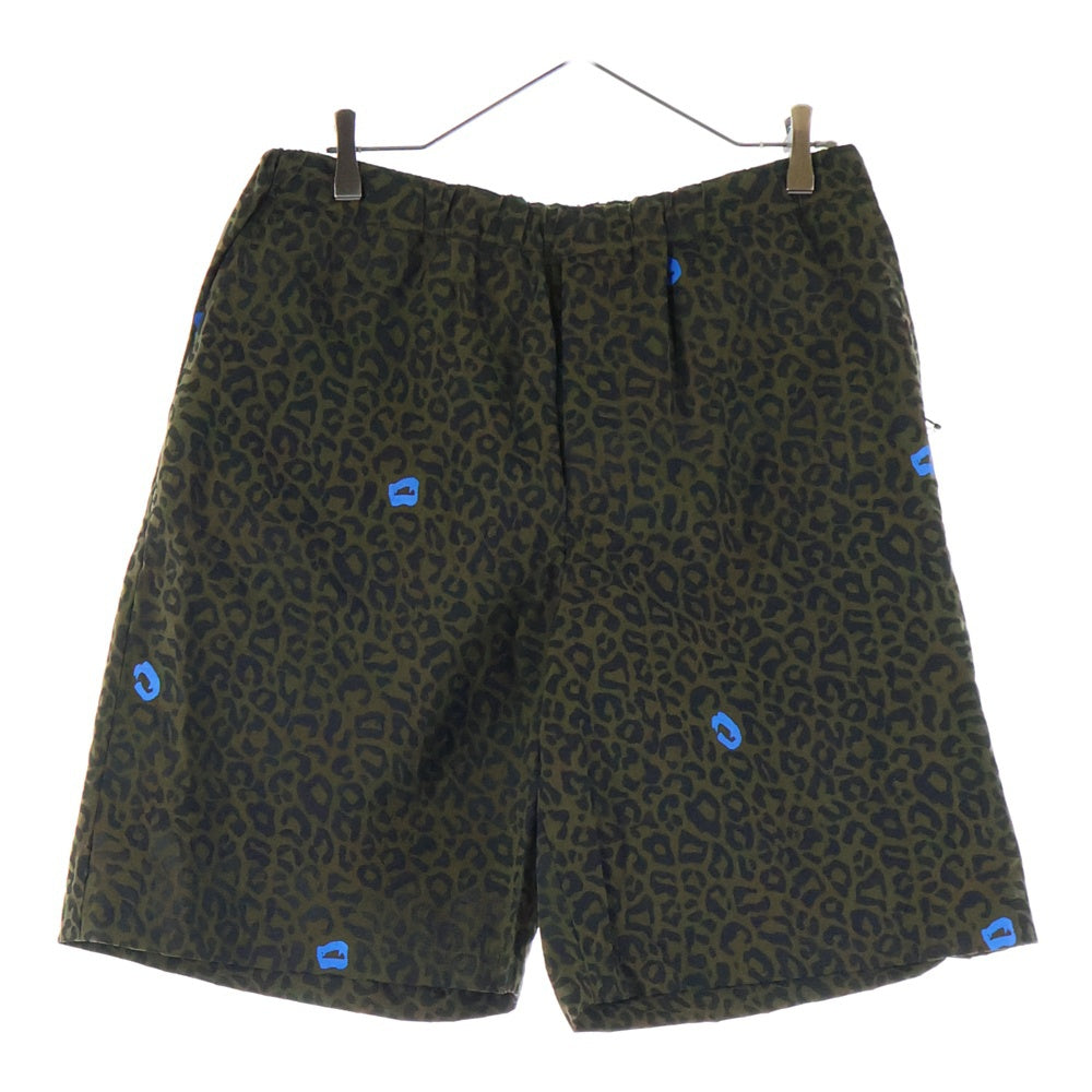 UNDERCOVER(アンダーカバー) 24SS レオパードハーフパンツ ショーツ カーキ/ブルー UP1E4507-1