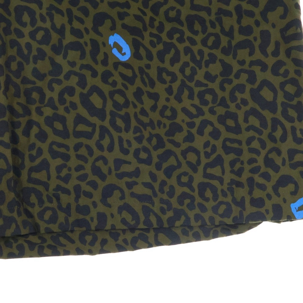 UNDERCOVER(アンダーカバー) 24SS レオパードハーフパンツ ショーツ カーキ/ブルー UP1E4507-1