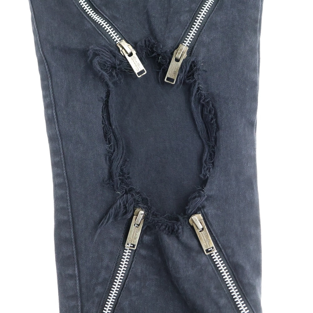 UNDERCOVER(アンダーカバー) 25SS Stretch Denim 4 Zips Jeans 4ジップステッチ ストレッチパンツ スキニーデニムパンツ ブラック UC1E4515-2