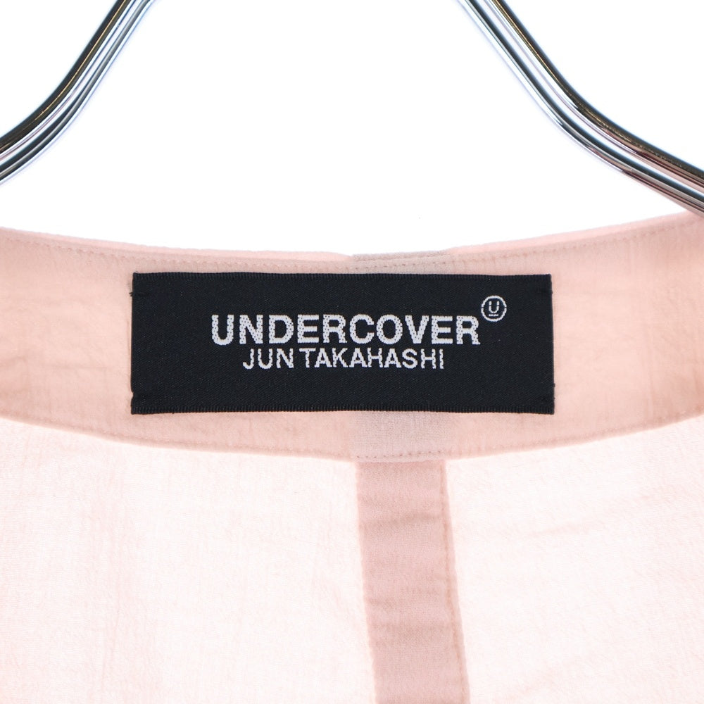 UNDERCOVER(アンダーカバー) 25SS ボイルローンビーズパーツ付きノーカラージャケット テーラードジャケット ピンク UC1E4202