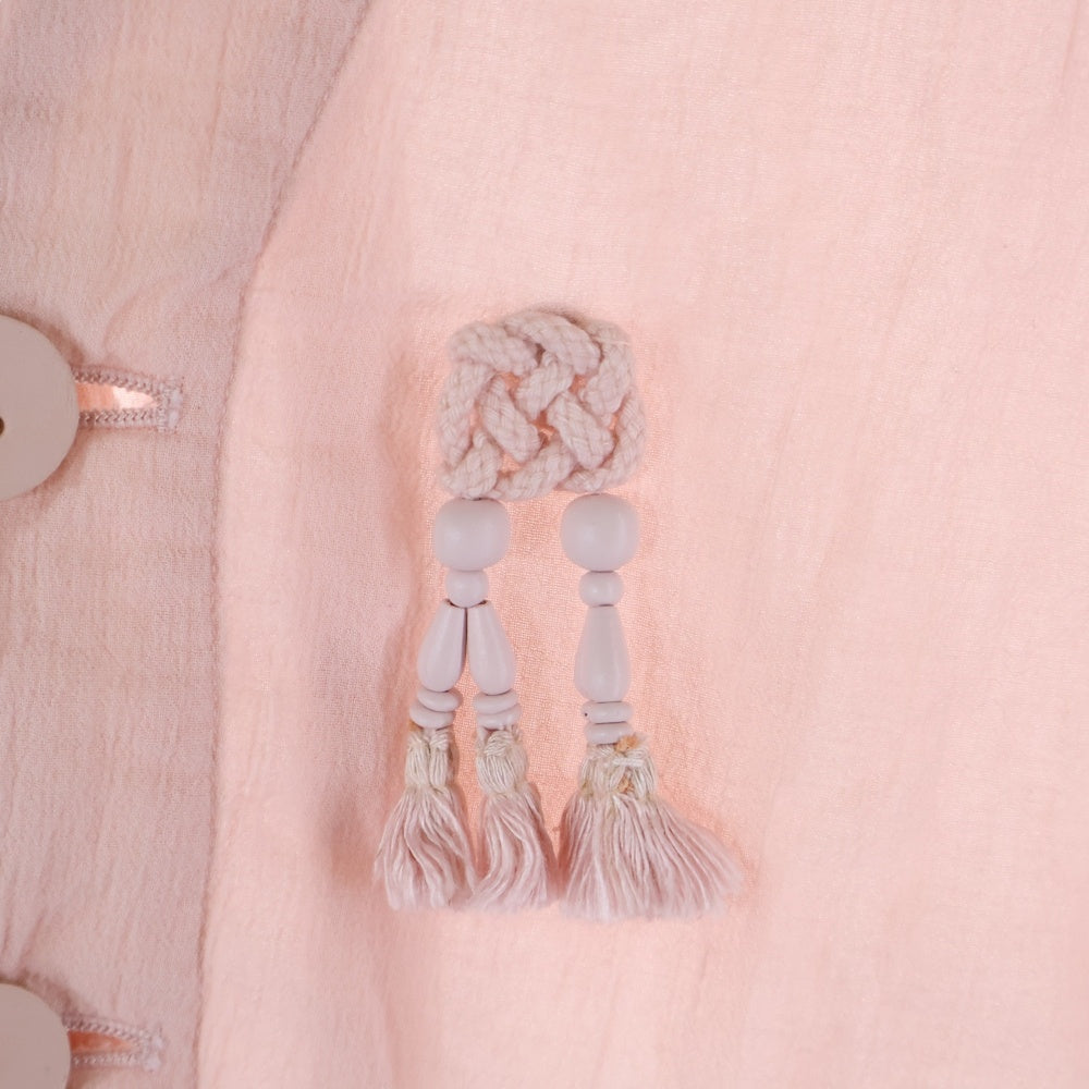 UNDERCOVER(アンダーカバー) 25SS ボイルローンビーズパーツ付きノーカラージャケット テーラードジャケット ピンク UC1E4202