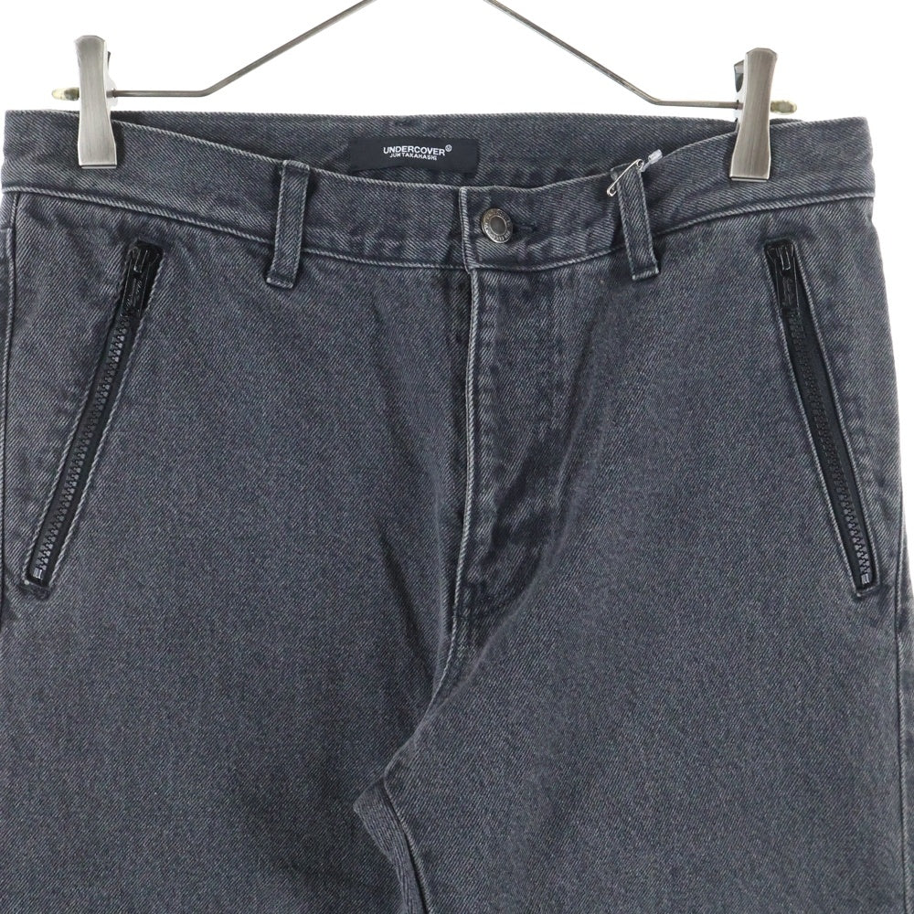 UNDERCOVER(アンダーカバー) 23SS カツラギ ヒザリブ切替 スリムパンツ デニムパンツ グレー UC1C4506