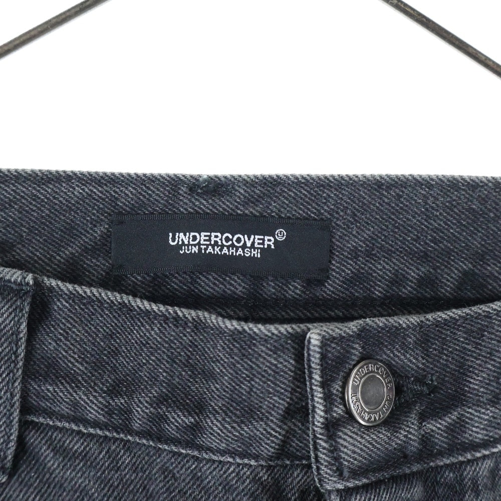 UNDERCOVER(アンダーカバー) 23SS カツラギ ヒザリブ切替 スリムパンツ デニムパンツ グレー UC1C4506