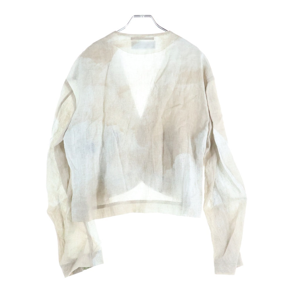 UNDERCOVER(アンダーカバー) 25SS ノーカラー リネン シングルテーラードジャケット ベージュ UC1E4107