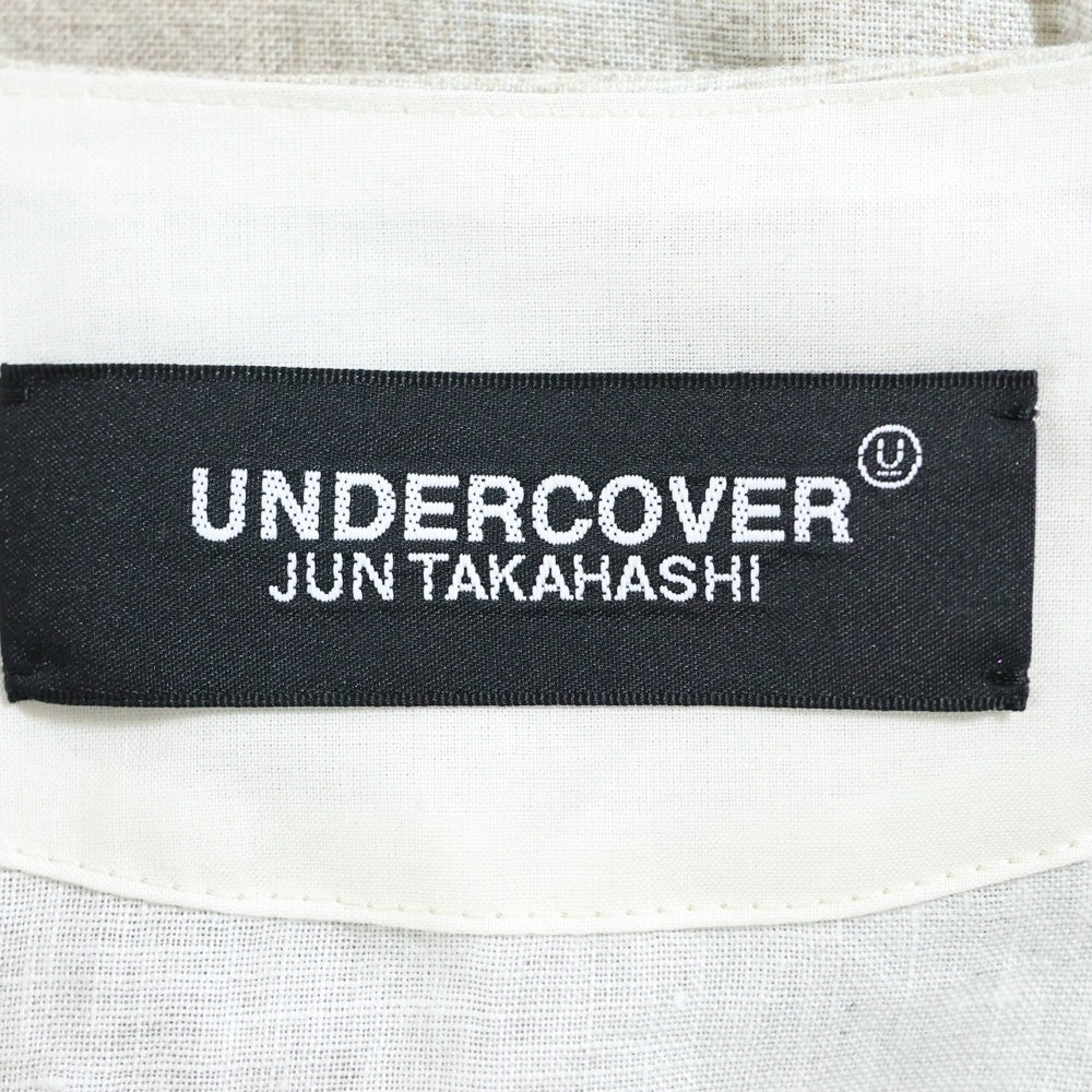 UNDERCOVER(アンダーカバー) 25SS ノーカラー リネン シングルテーラードジャケット ベージュ UC1E4107