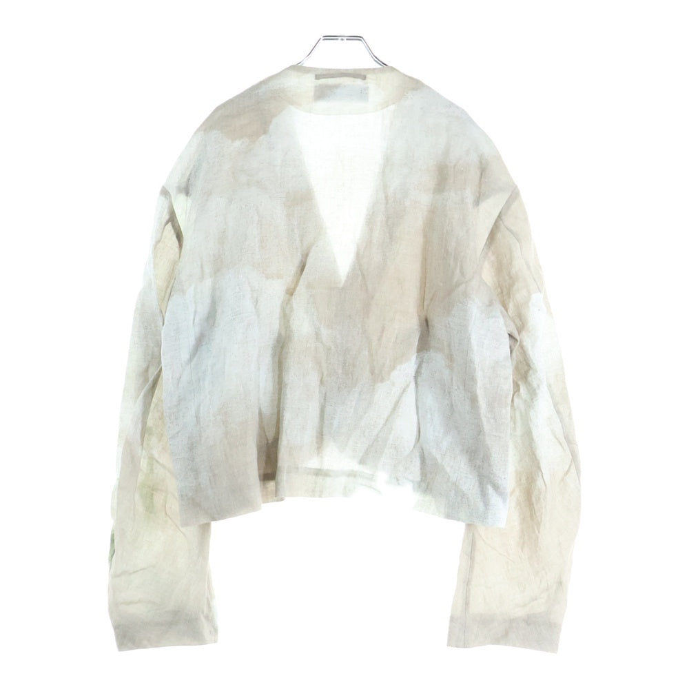 UNDERCOVER(アンダーカバー) 25SS ノーカラー リネン シングルテーラードジャケット ベージュ UC1E4107