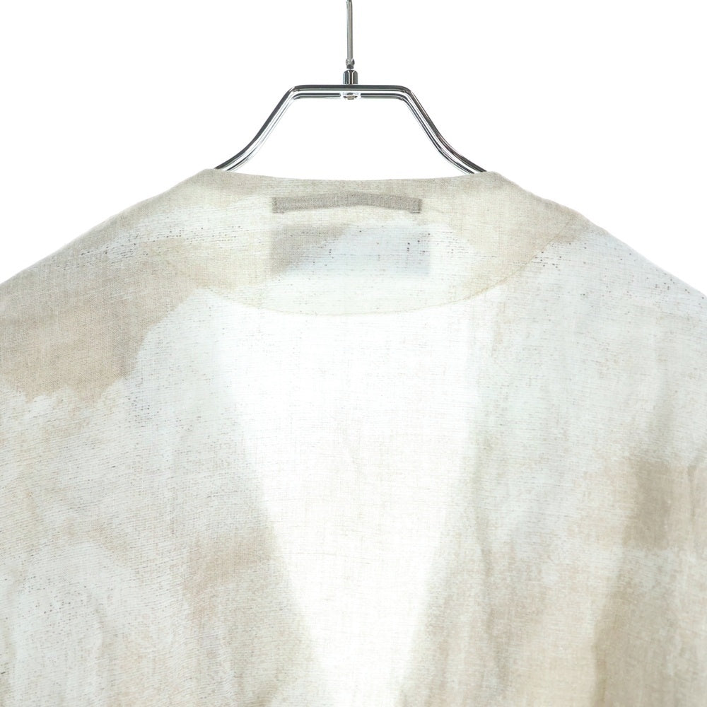 UNDERCOVER(アンダーカバー) 25SS ノーカラー リネン シングルテーラードジャケット ベージュ UC1E4107