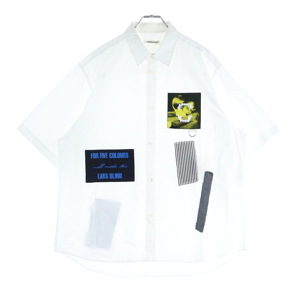UNDERCOVER(アンダーカバー) プリントパッチ 半袖シャツ ホワイト UP1E4407-1