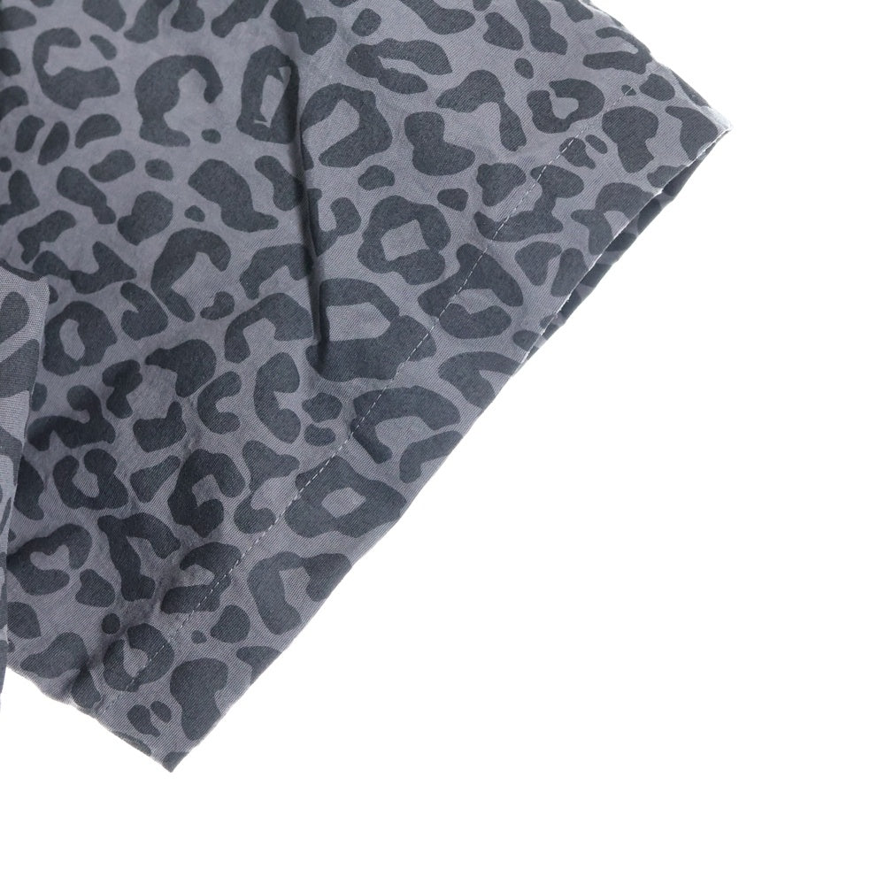 UNDERCOVER(アンダーカバー) 25SS レオパード総柄 ポプリン半袖シャツ ブラック UP1E4409-1