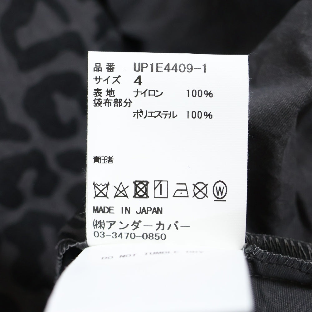 UNDERCOVER(アンダーカバー) 25SS レオパード総柄 ポプリン半袖シャツ ブラック UP1E4409-1
