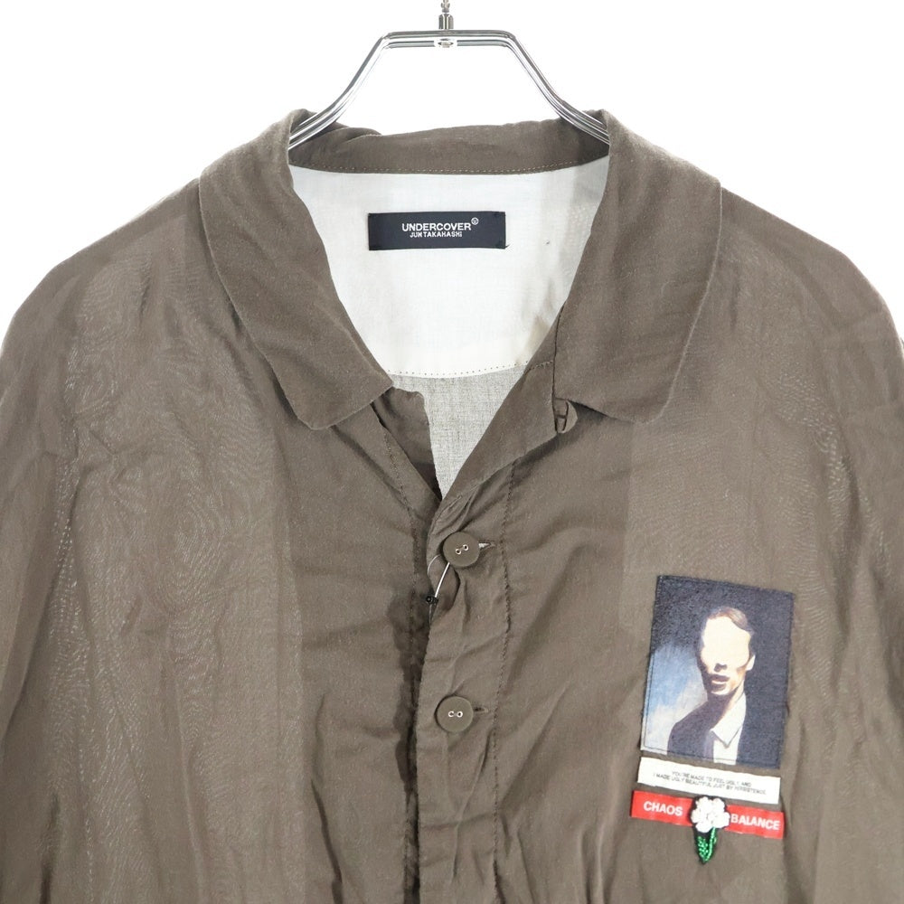 UNDERCOVER(アンダーカバー) 25SS 半袖開襟シャツ オープンカラーシャツ オリーブ UC1E4401-2