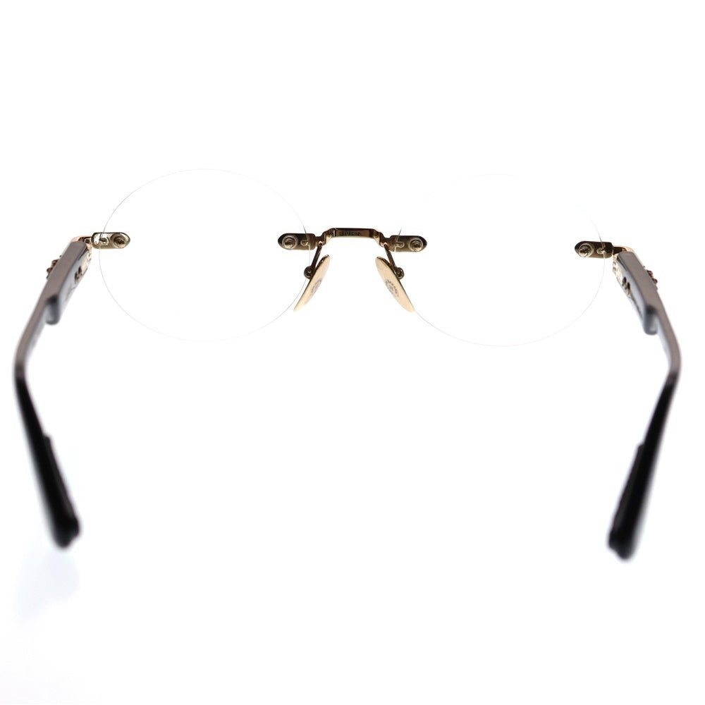 CHROME HEARTS(クロムハーツ) DEEPIII フローラルクロス リムレス サングラス アイウェア ブラック