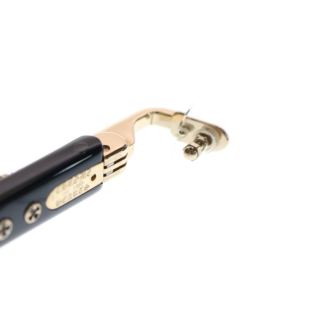 CHROME HEARTS(クロムハーツ) DEEPIII フローラルクロス リムレス サングラス アイウェア ブラック