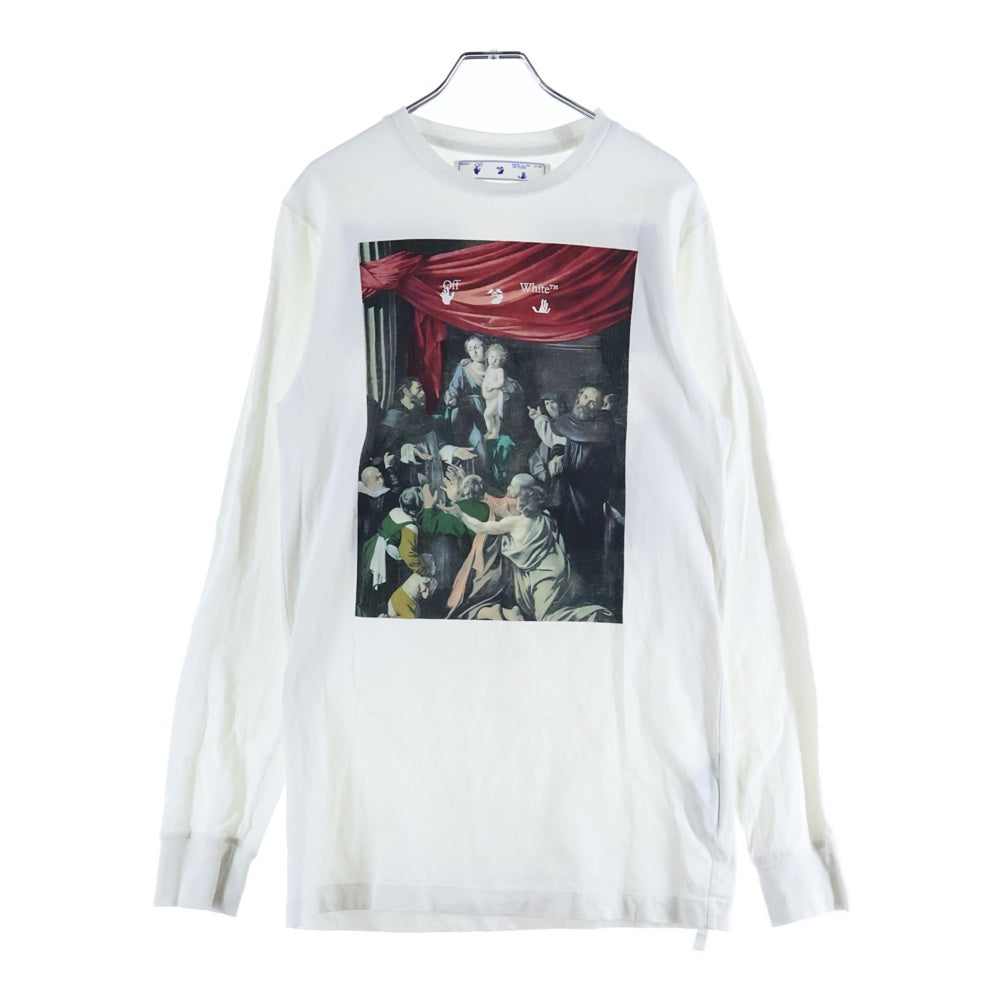 OFF-WHITE(オフホワイト) プリントデザイン 長袖Tシャツ ロンT カットソー ホワイト OMAB001E20JER005