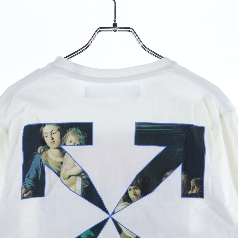 OFF-WHITE(オフホワイト) プリントデザイン 長袖Tシャツ ロンT カットソー ホワイト OMAB001E20JER005