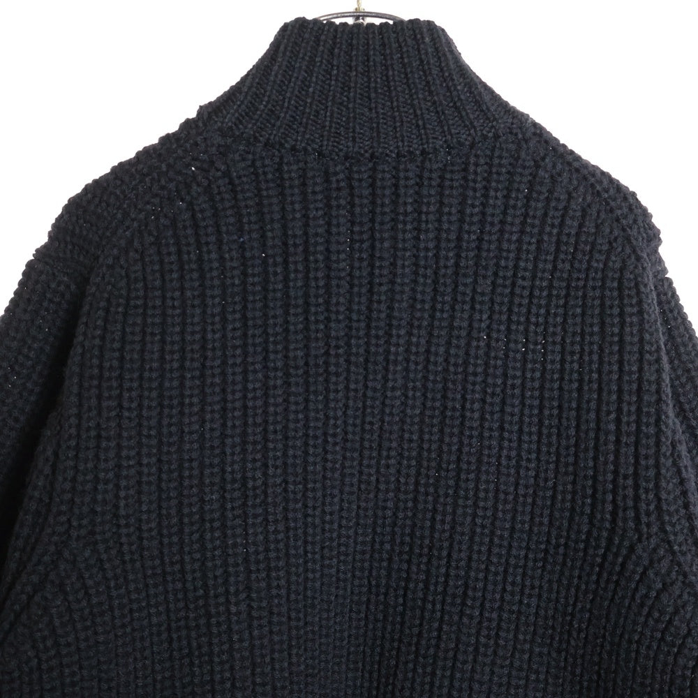 JOHN LAWRENCE SULLIVAN(ジョンローレンスサリバン) Ribed Massive Rounded リベッド マッシブ ニット ブラック 115631008