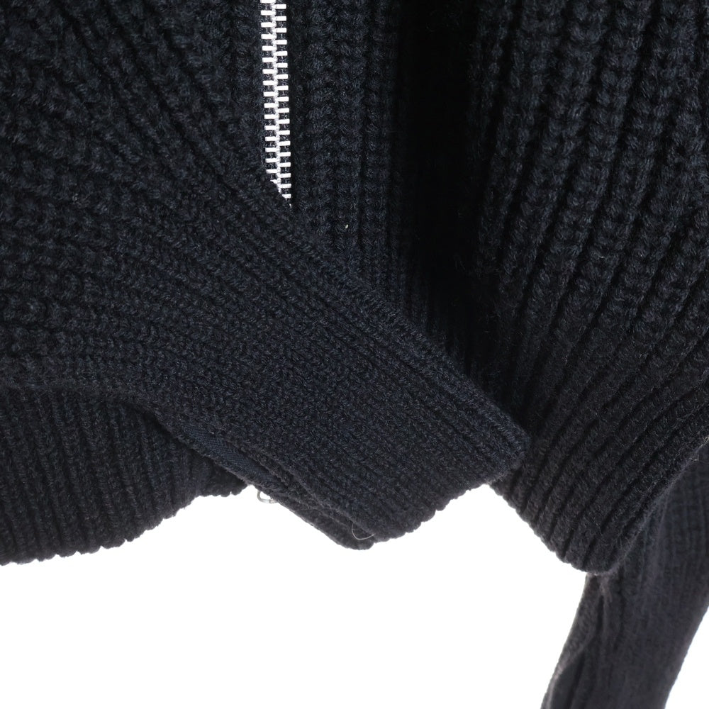 JOHN LAWRENCE SULLIVAN(ジョンローレンスサリバン) Ribed Massive Rounded リベッド マッシブ ニット ブラック 115631008