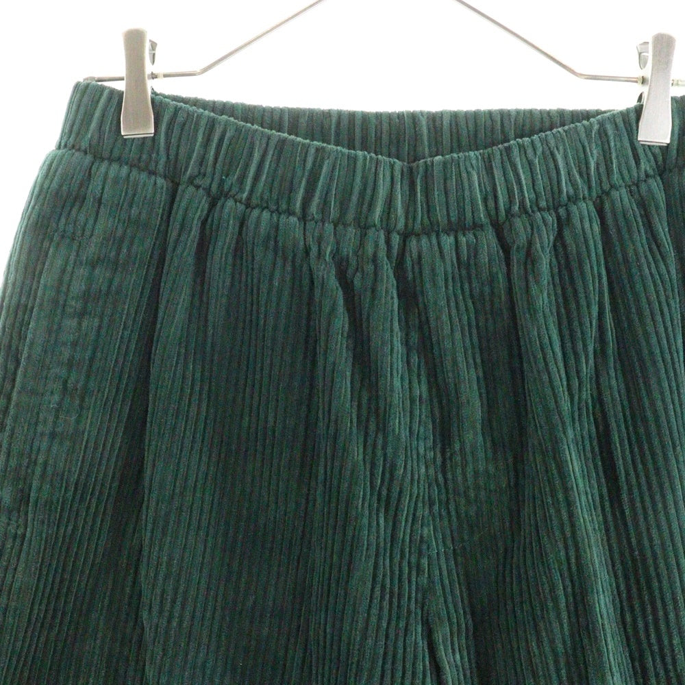 THE BLACK EYE PATCH(ブラックアイパッチ) B EMBLEM CORDUROY PANTS ロゴ刺繍 コーデュロイパンツ ジョガーパンツ グリーン