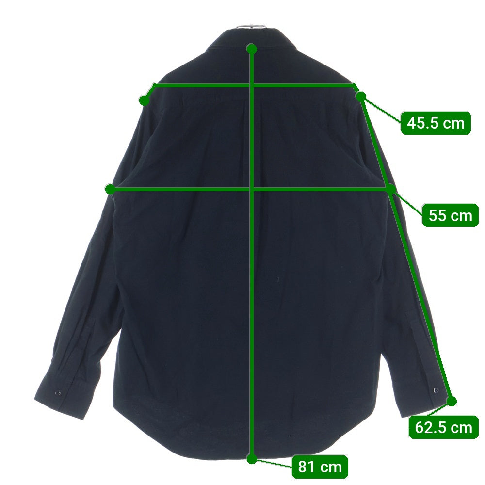 Yohji Yamamoto POUR HOMME(ヨウジヤマモト プールオム) 長袖シャツ コットンシャツ ブラック HE-B01-038