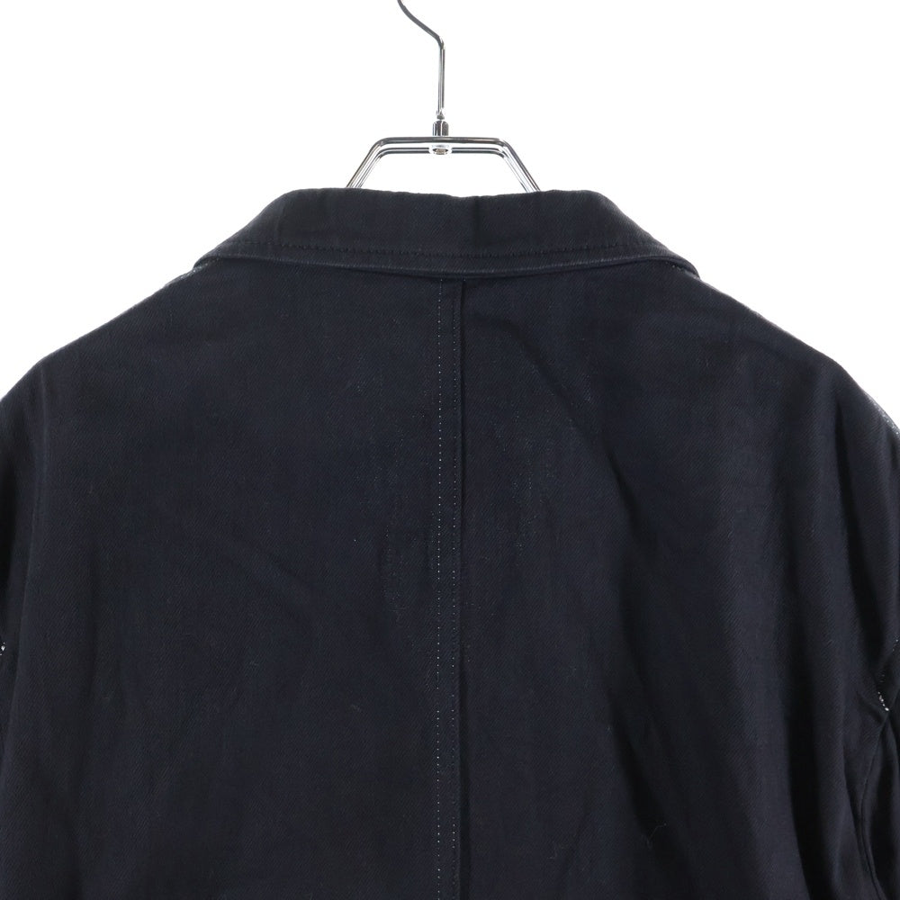 Yohji Yamamoto POUR HOMME(ヨウジヤマモト プールオム) 06AW ステッチポケット シングル デニムテーラードジャケット ブラック HB-J58-068