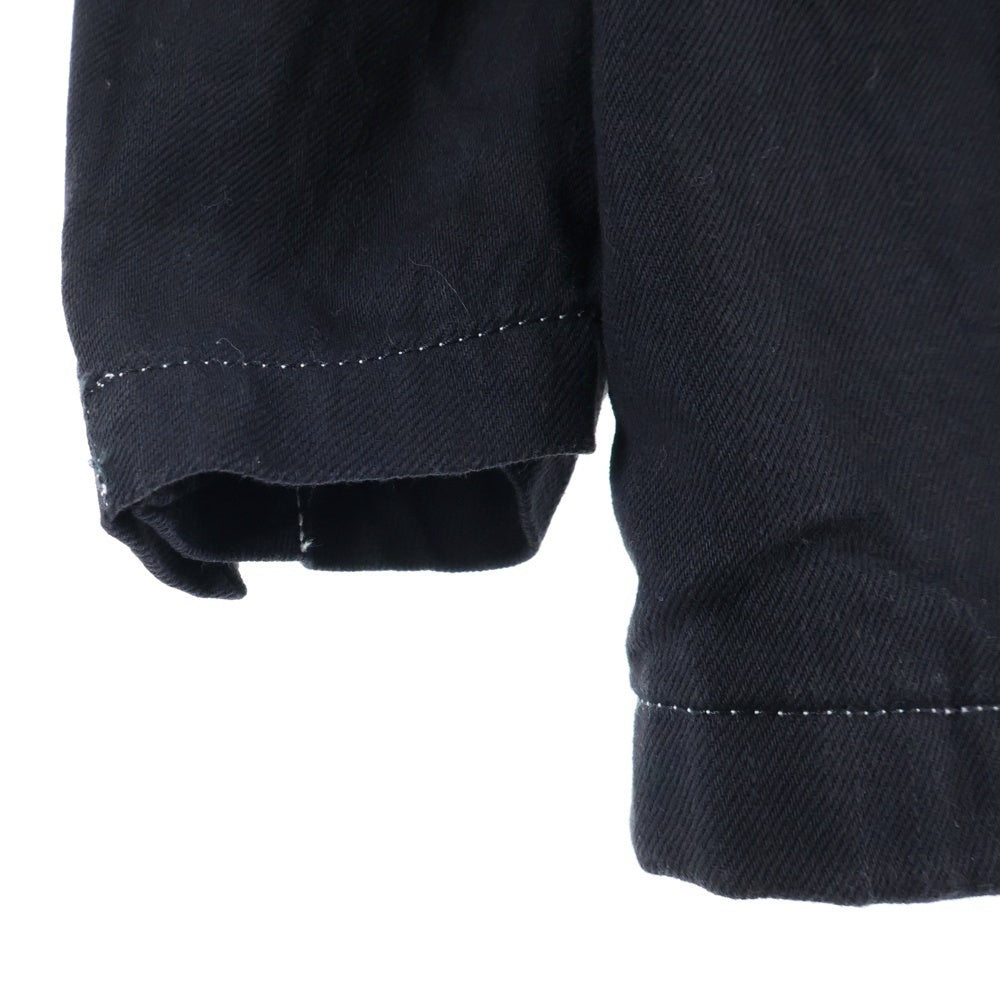 Yohji Yamamoto POUR HOMME(ヨウジヤマモト プールオム) 06AW ステッチポケット シングル デニムテーラードジャケット ブラック HB-J58-068