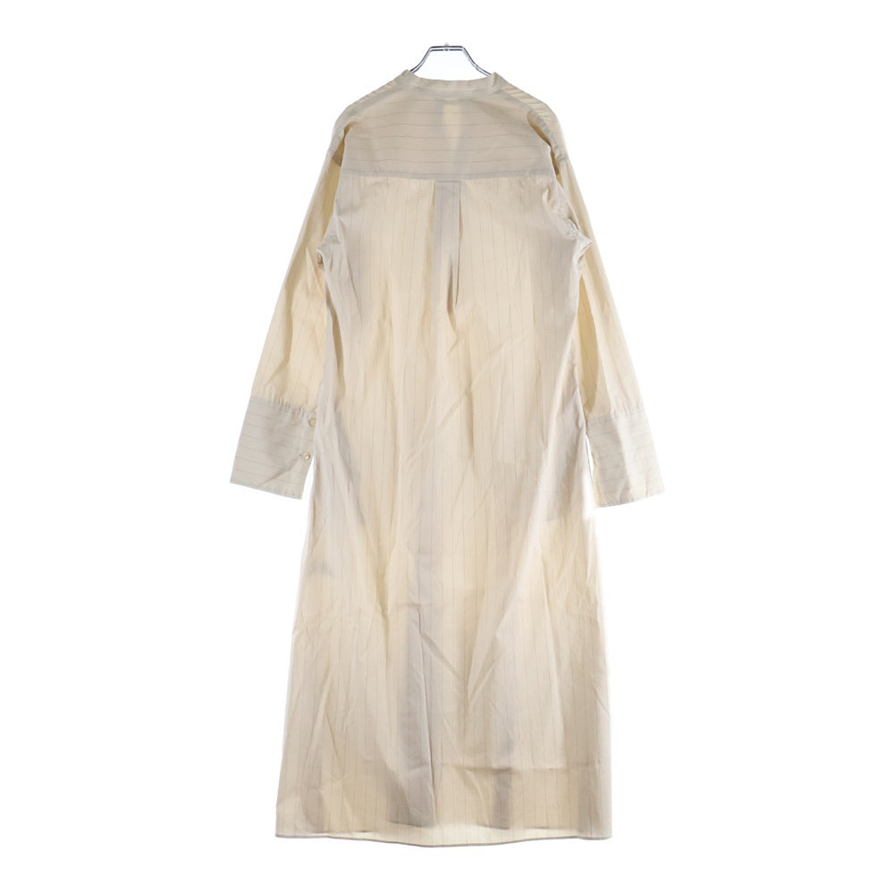 AURALEE(オーラリー) FINX NYLON STRETCH STAND COLLAR ONE-PIECE ナイロンストレッチスタンドカラーワンピース ロングワンピース ベージュ レディース A21SD04FN