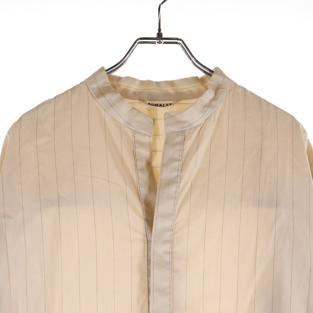 AURALEE(オーラリー) FINX NYLON STRETCH STAND COLLAR ONE-PIECE ナイロンストレッチスタンドカラーワンピース ロングワンピース ベージュ レディース A21SD04FN