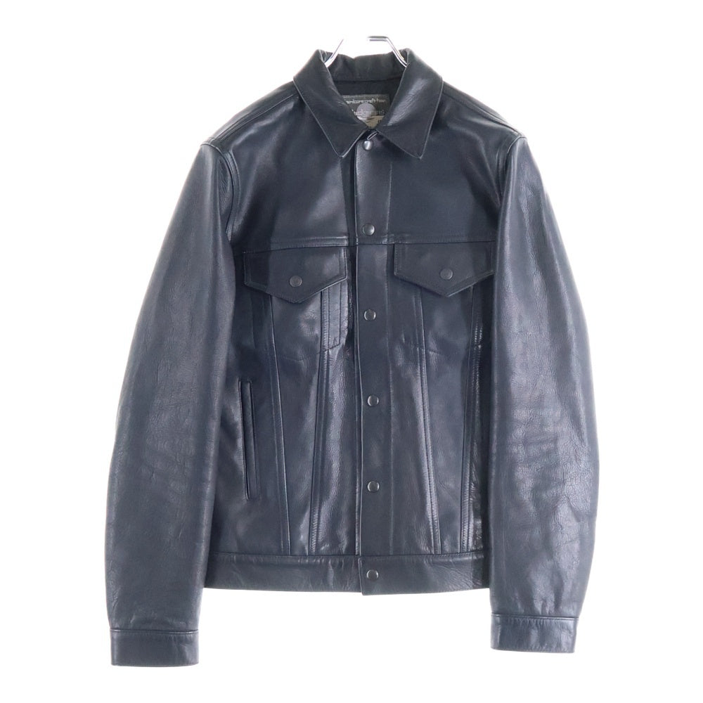 BLACK MEANS(ブラックミーンズ) Gジャンタイプレザージャケット 牛革レザージャケット ブラック 945-74TJ84-5