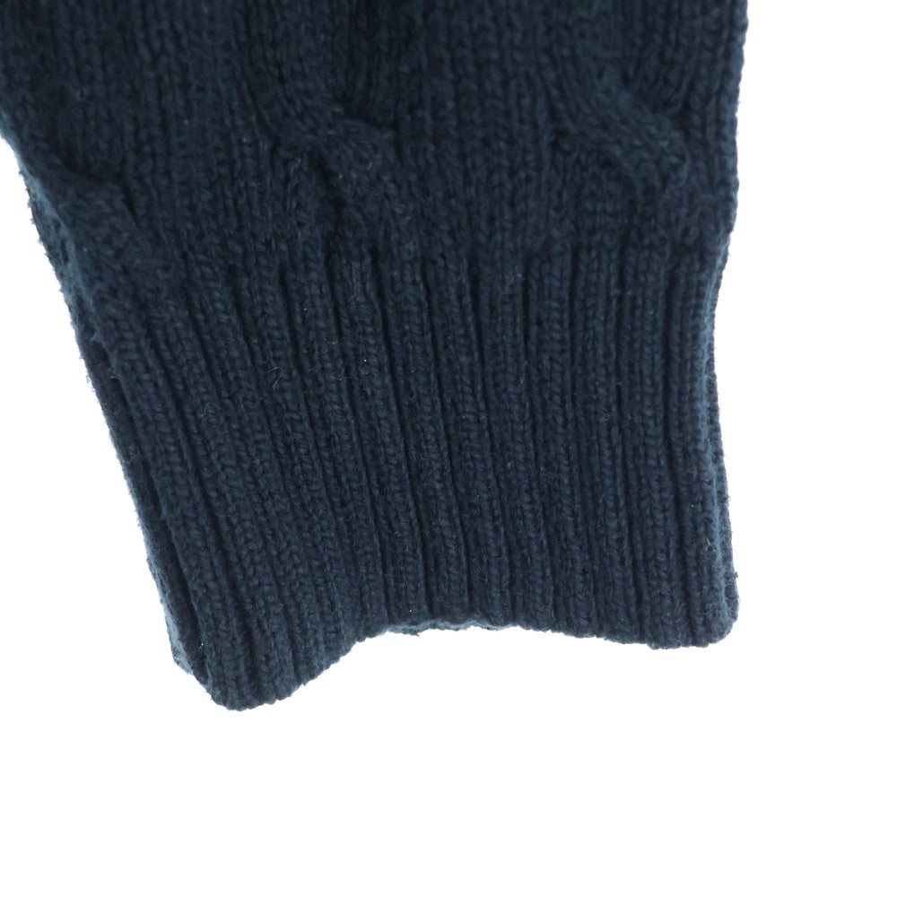 POLO RALPH LAUREN(ポロラルフローレン) ワンポイント刺繍 ケーブルニット セーター ブラック