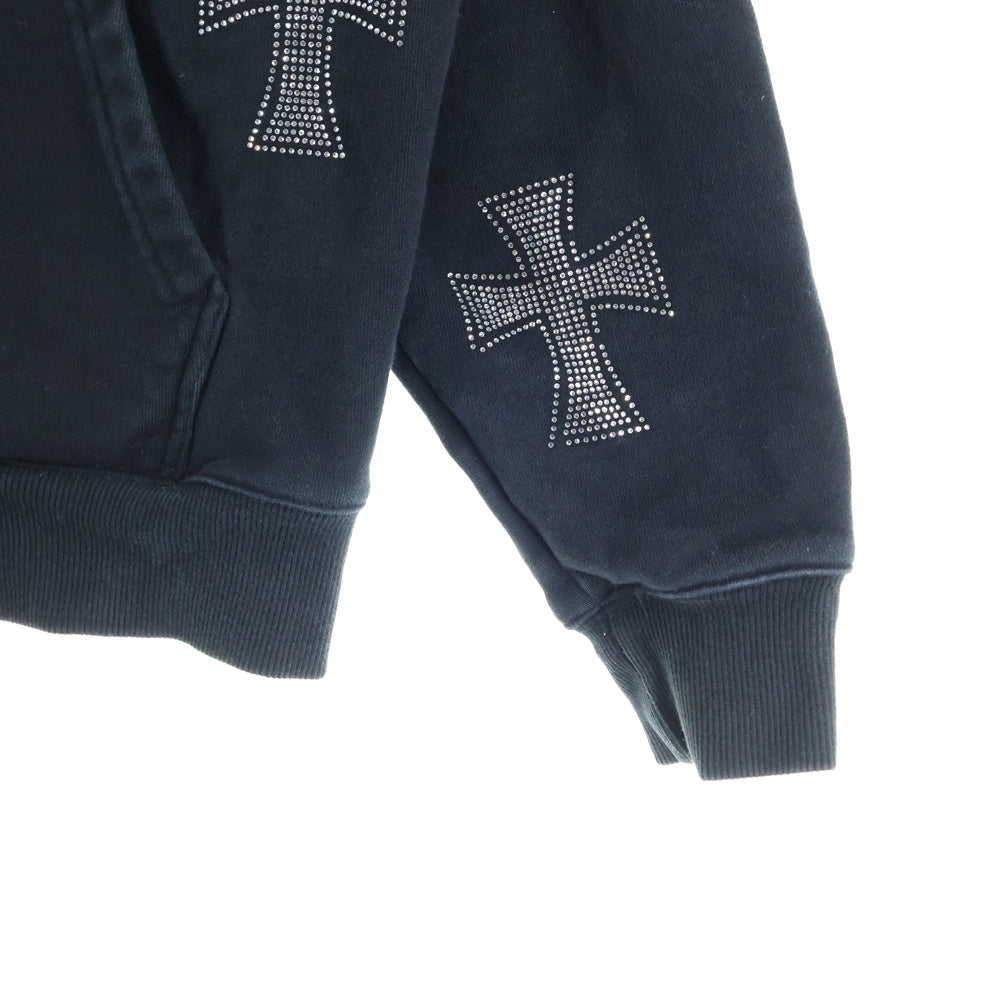 UNKNOWN LONDON(アンノーンロンドン) ライトストーンZIPパーカー ジップフーディ ブラック