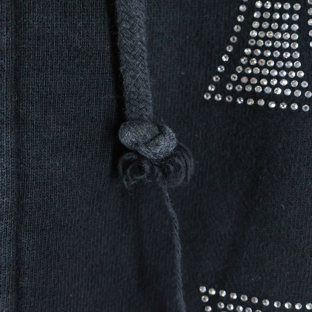 UNKNOWN LONDON(アンノーンロンドン) ライトストーンZIPパーカー ジップフーディ ブラック