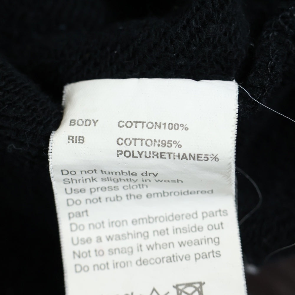 UNKNOWN LONDON(アンノーンロンドン) ライトストーンZIPパーカー ジップフーディ ブラック