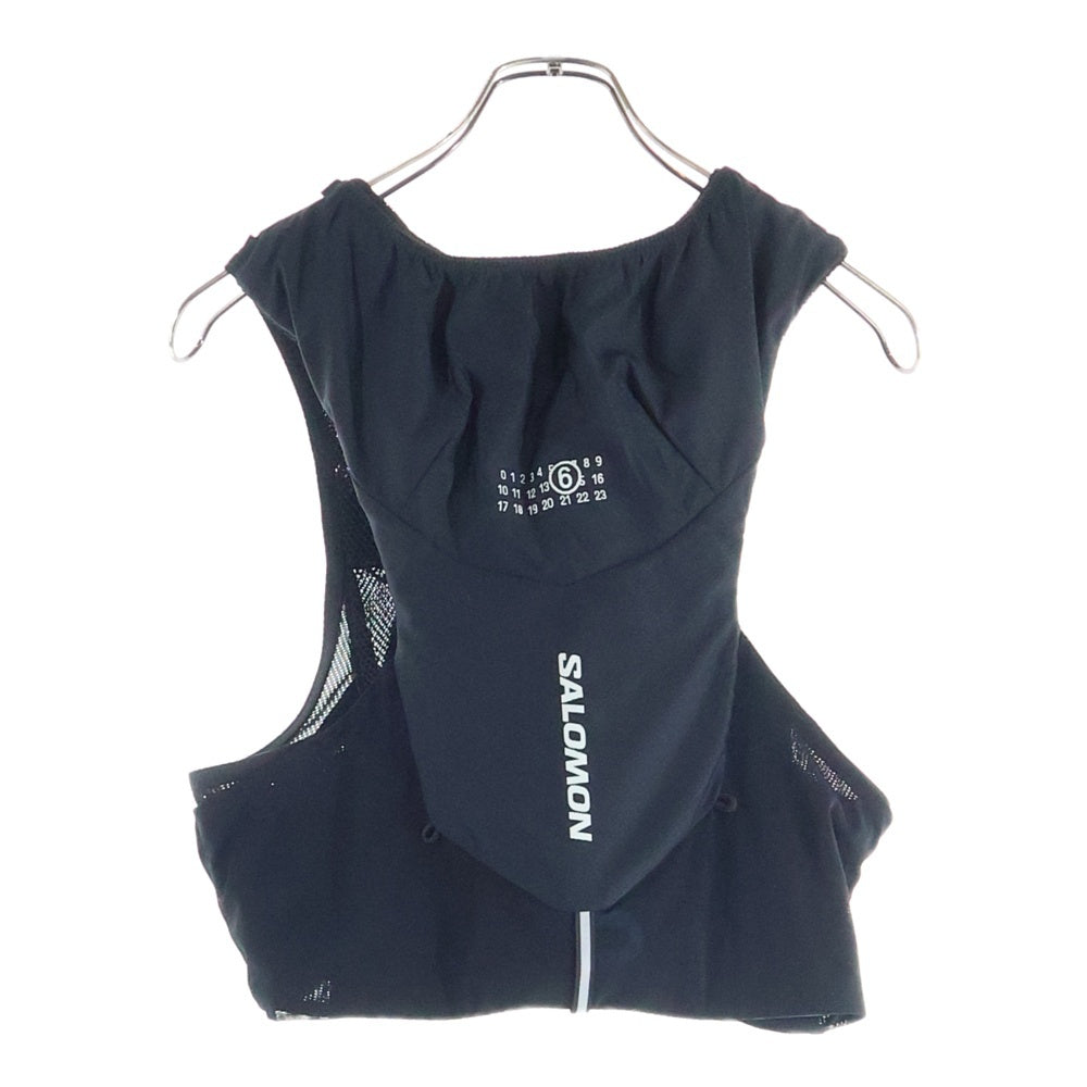 MM6 Maison Margiela(エムエムシックスメゾンマルジェラ) 23SS ×SALOMON サロモン ロゴプリント メッシュベスト ブラック S62FB0049
