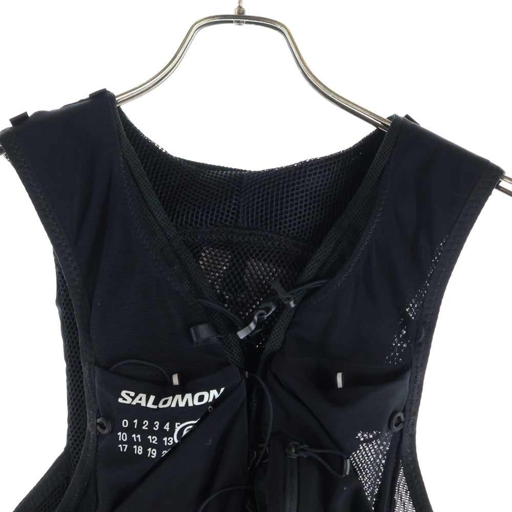 MM6 Maison Margiela(エムエムシックスメゾンマルジェラ) 23SS ×SALOMON サロモン ロゴプリント メッシュベスト ブラック S62FB0049