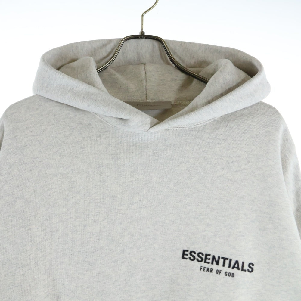 ESSENTIALS FEAR OF GOD(エッセンシャル フィアオブゴッド) フロッキー ロゴプリント プルオーバーパーカー フーディ グレー