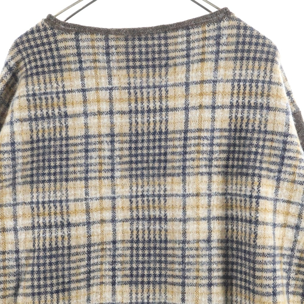 UNDERCOVER(アンダーカバー) タータンチェックウールニット クルーネックニット ブラウン UC2E4906