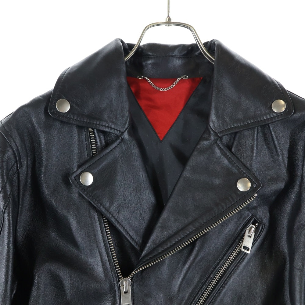 DIESEL(ディーゼル) ダブルライダースジャケット ラムレザージャケット ブラック TR00856B