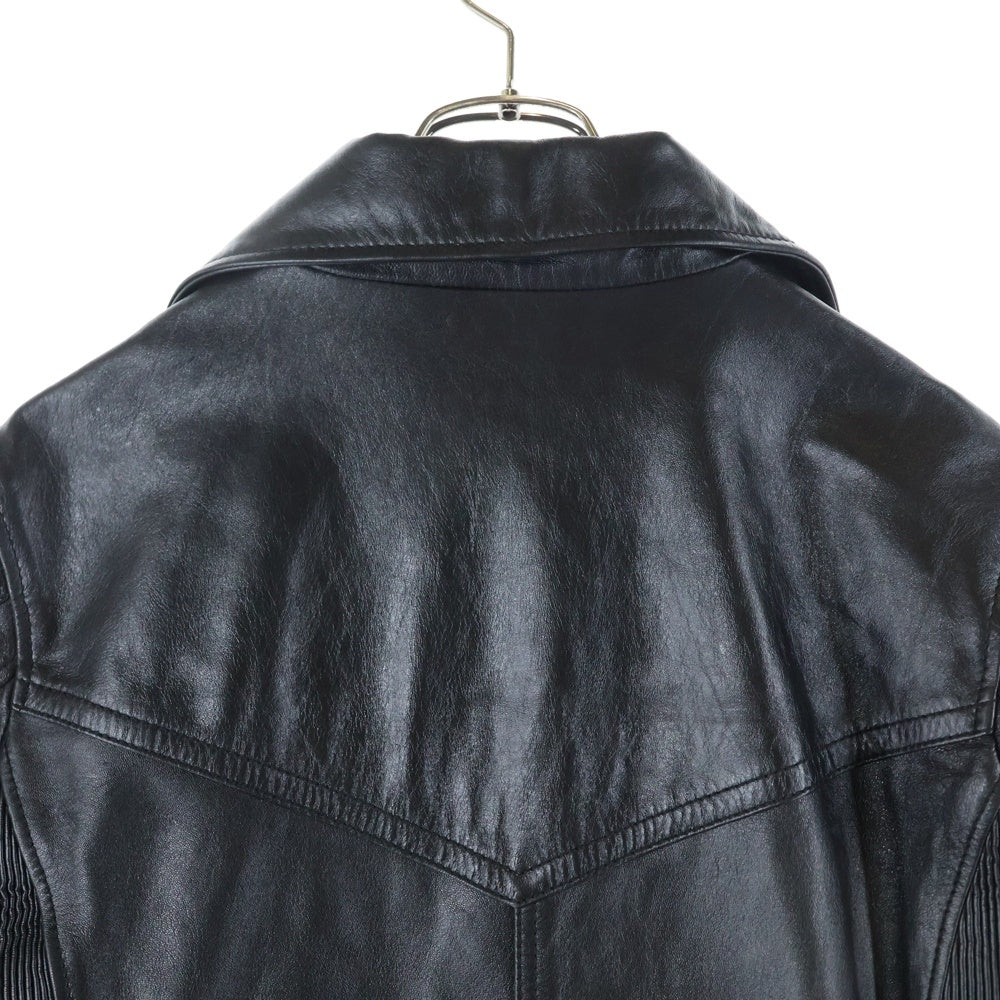 DIESEL(ディーゼル) ダブルライダースジャケット ラムレザージャケット ブラック TR00856B