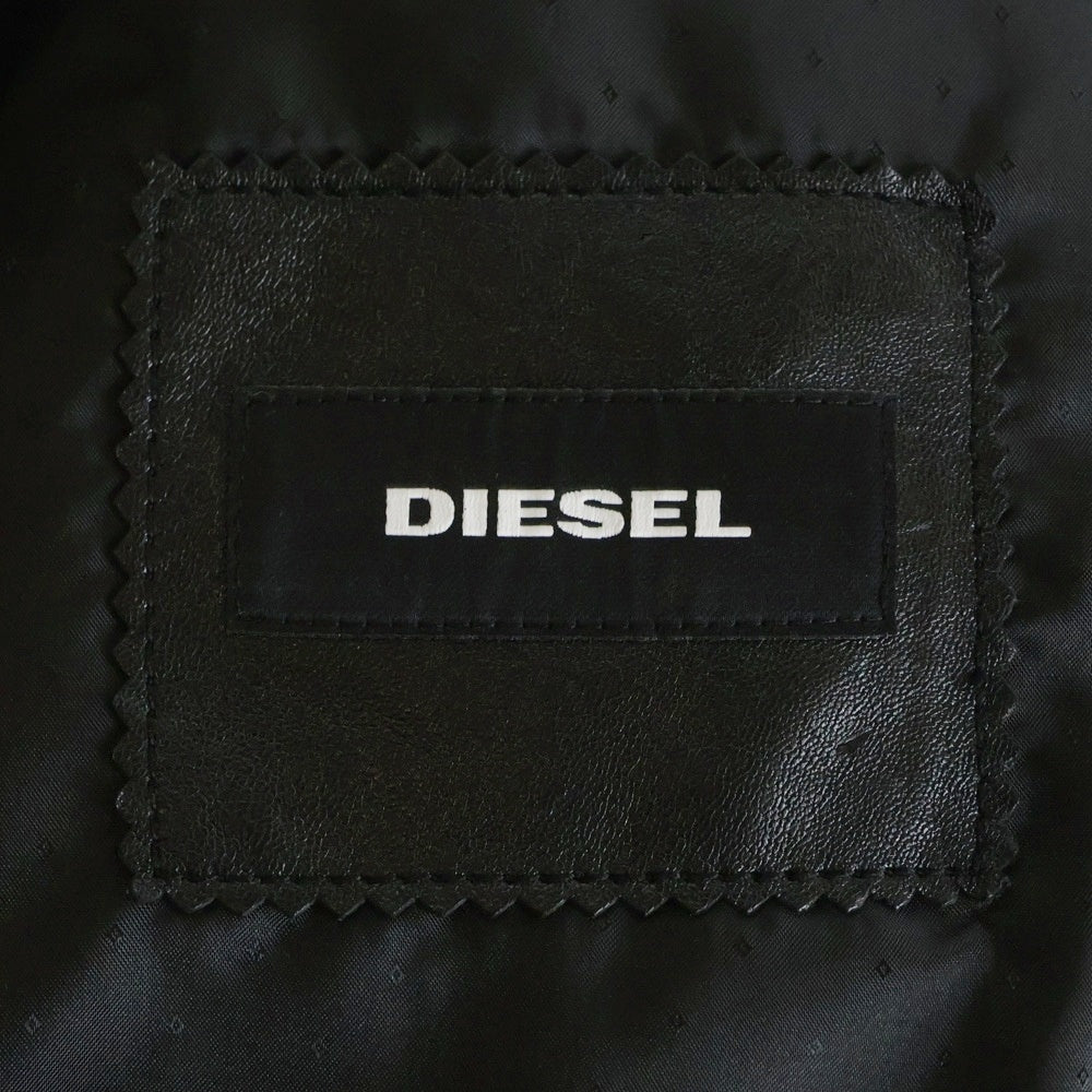 DIESEL(ディーゼル) ダブルライダースジャケット ラムレザージャケット ブラック TR00856B