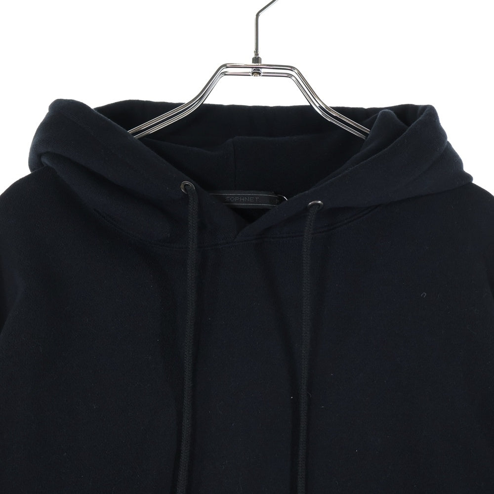 SOPHNET.(ソフネット) フードプリント プルオーバーパーカー ブラック S0PH-242055