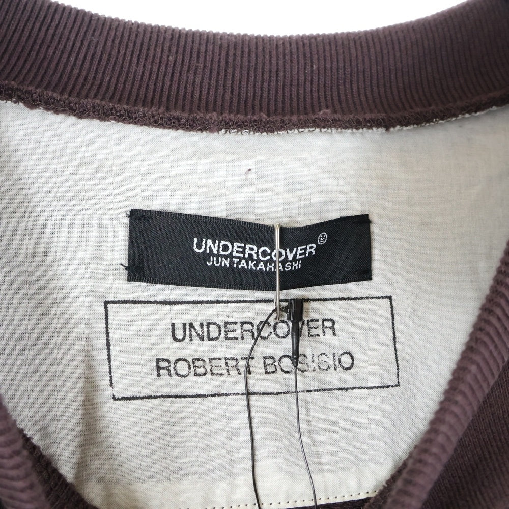 UNDERCOVER(アンダーカバー) グラフィッククルーネック スウェット 長袖ロングスリーブTシャツ バーガンディー UC1E4802-6