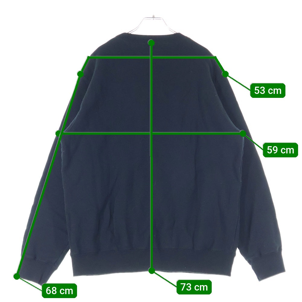 UNDERCOVER(アンダーカバー) 24AW ×TWINPEAKS ツインピークス 裏起毛 片ジップポケット クルーネック 長袖スウェット トレーナー ブラック UC2D4802-1