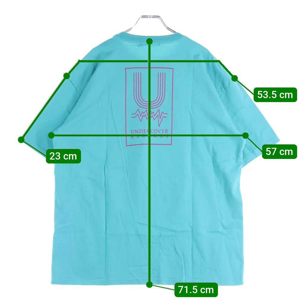 UNDERCOVER(アンダーカバー) TEE FREE DEAD MOTHERS UC RECORDS 両面プリント 半袖Tシャツ カットソー ライトブルー UC1E3808