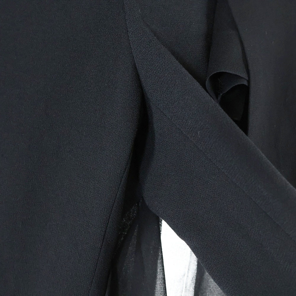 UNDERCOVER(アンダーカバー) 25AW ギャザースカートドッキングスラックパンツ ダメージ加工ストレートパンツ ブラック UP2E1506 レディース