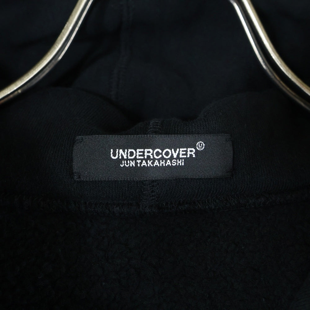 UNDERCOVER(アンダーカバー) 24AW グラフィックプリント サイドジップ プルオーバーパーカー フーディー ブラック UC2D4801-3