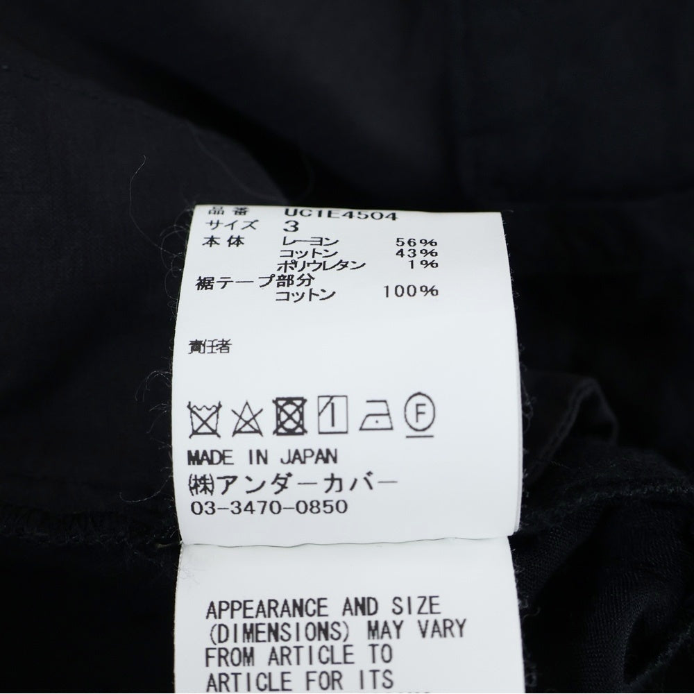 UNDERCOVER(アンダーカバー) 25SS サイドラインパンツ ボタンカラーデザインスラックスパンツ ブラック UC1E4504