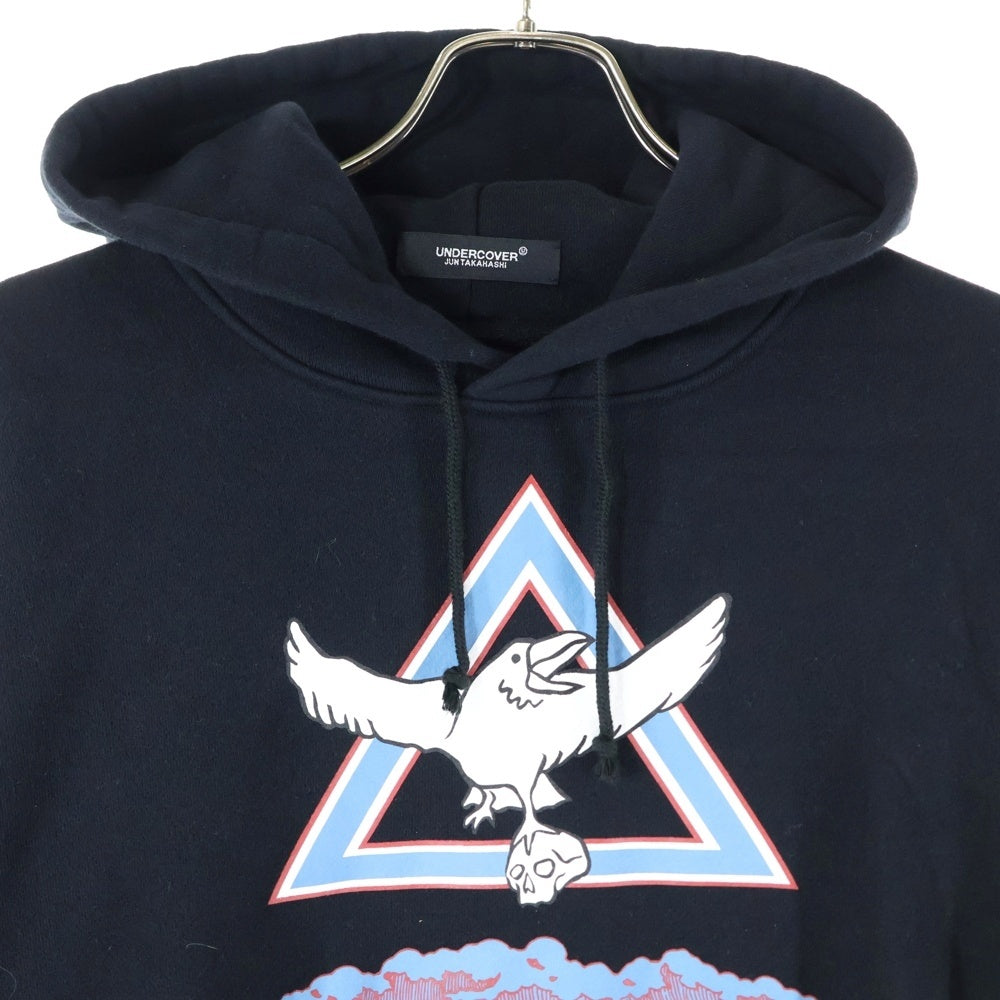 UNDERCOVER(アンダーカバー) 24AW HOODIE CROW プルオーバーパーカー フーディー ブラック UC2D4892-2