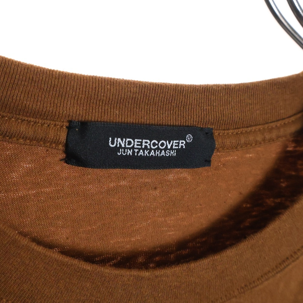 UNDERCOVER(アンダーカバー) 25SS フロントプリント 半袖Tシャツ カットソー ブラウン UC1E4893-2